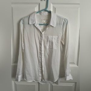Halogen white button down shirt
